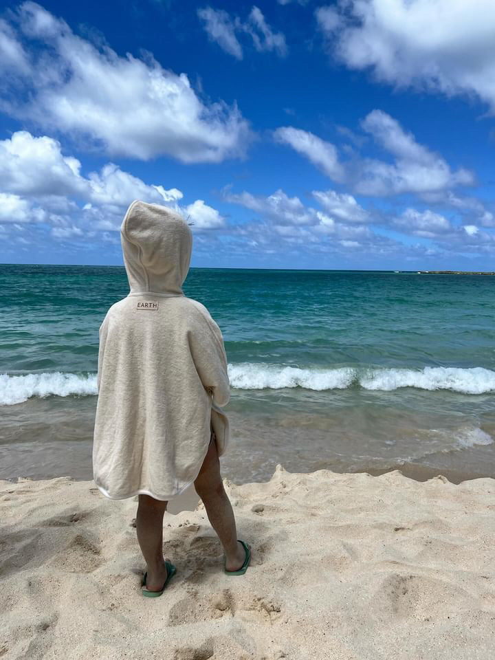 Towel Poncho_Ecru