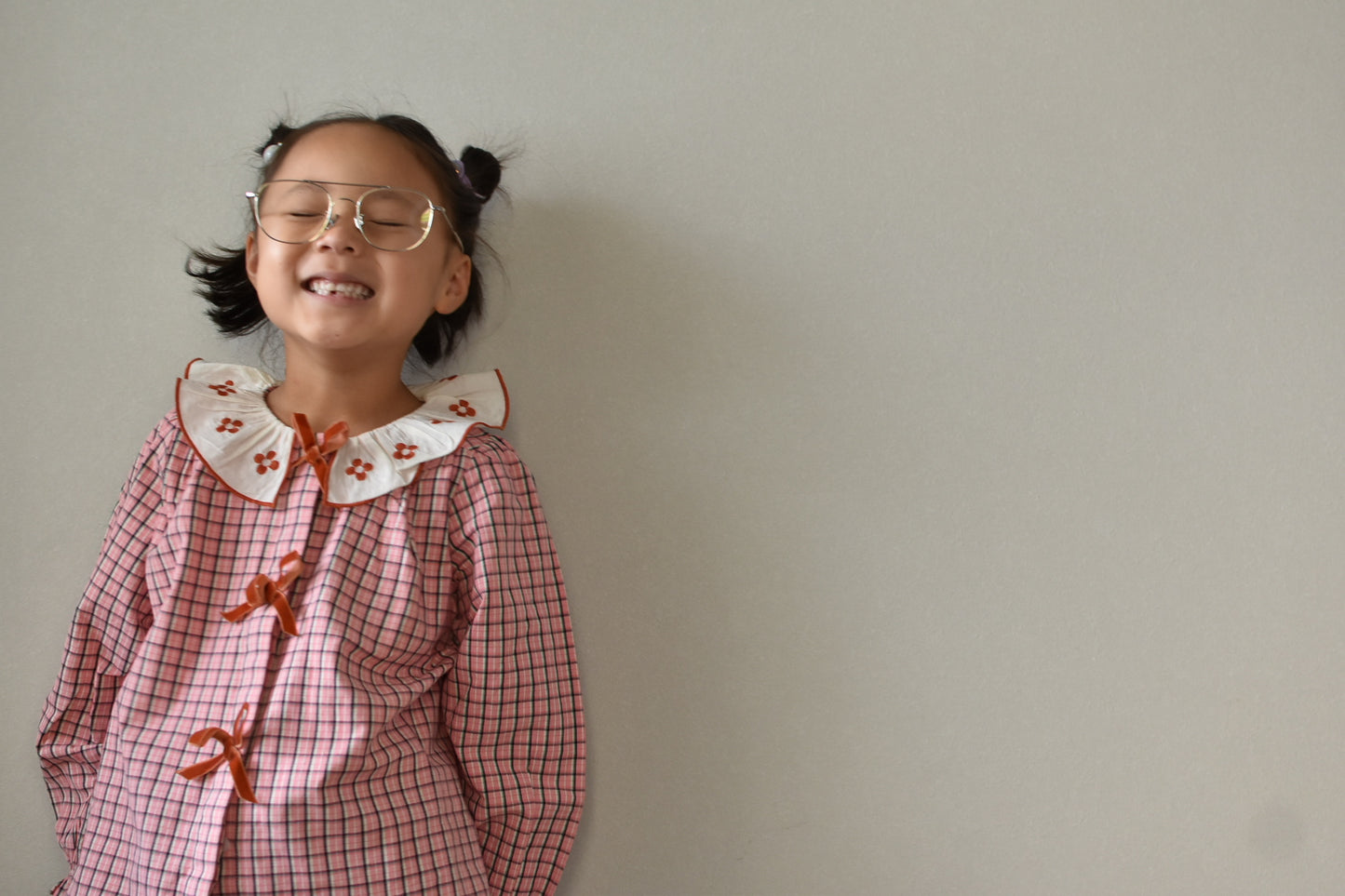Myrtille blouse Pink check