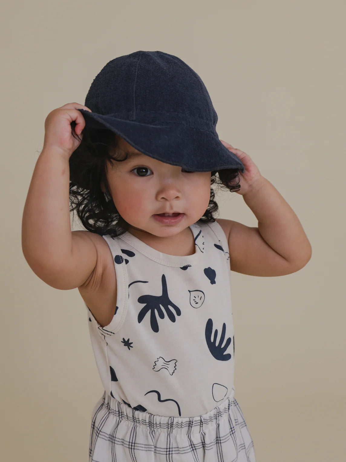 Navy Terry Sun Hat
