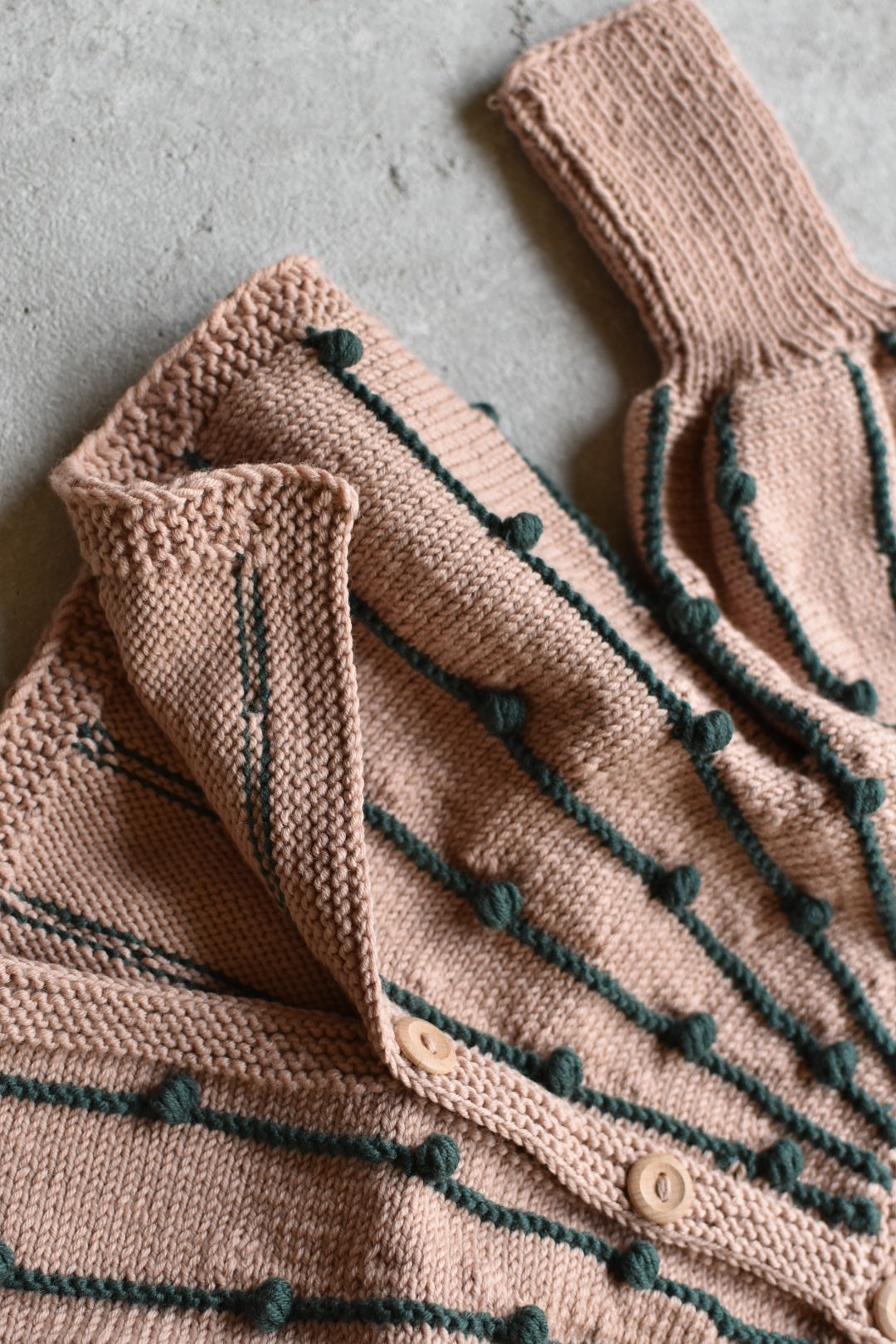Marion Cardigan_Rose Quartz/Pine