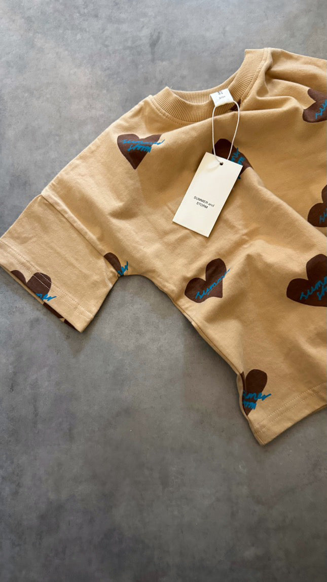 OVERSIZED TEE - GINGER HEART LOGO
