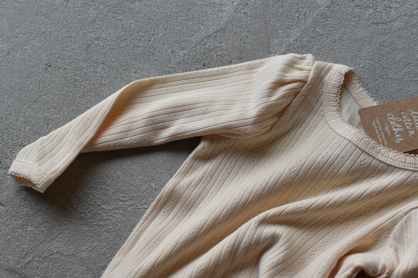 Organic Pointelle T-shirt Buttermilk