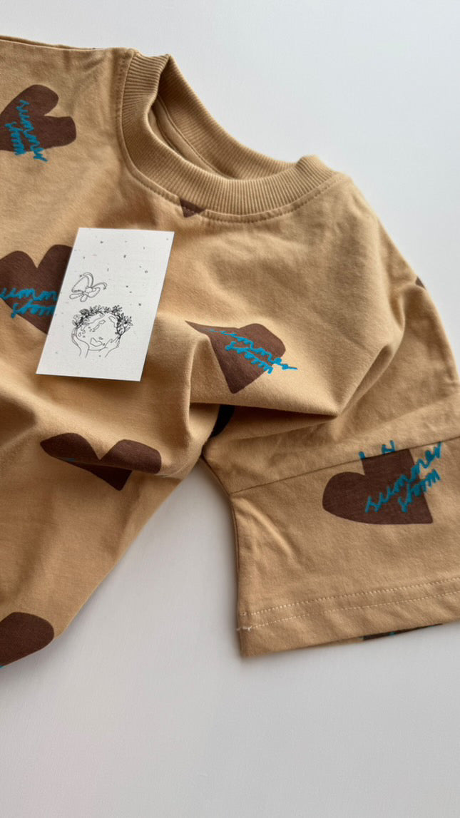 OVERSIZED TEE - GINGER HEART LOGO