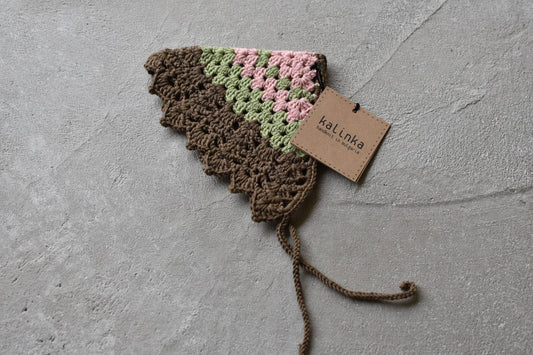 Olivia Crochet Scarf_Moss/Mocha