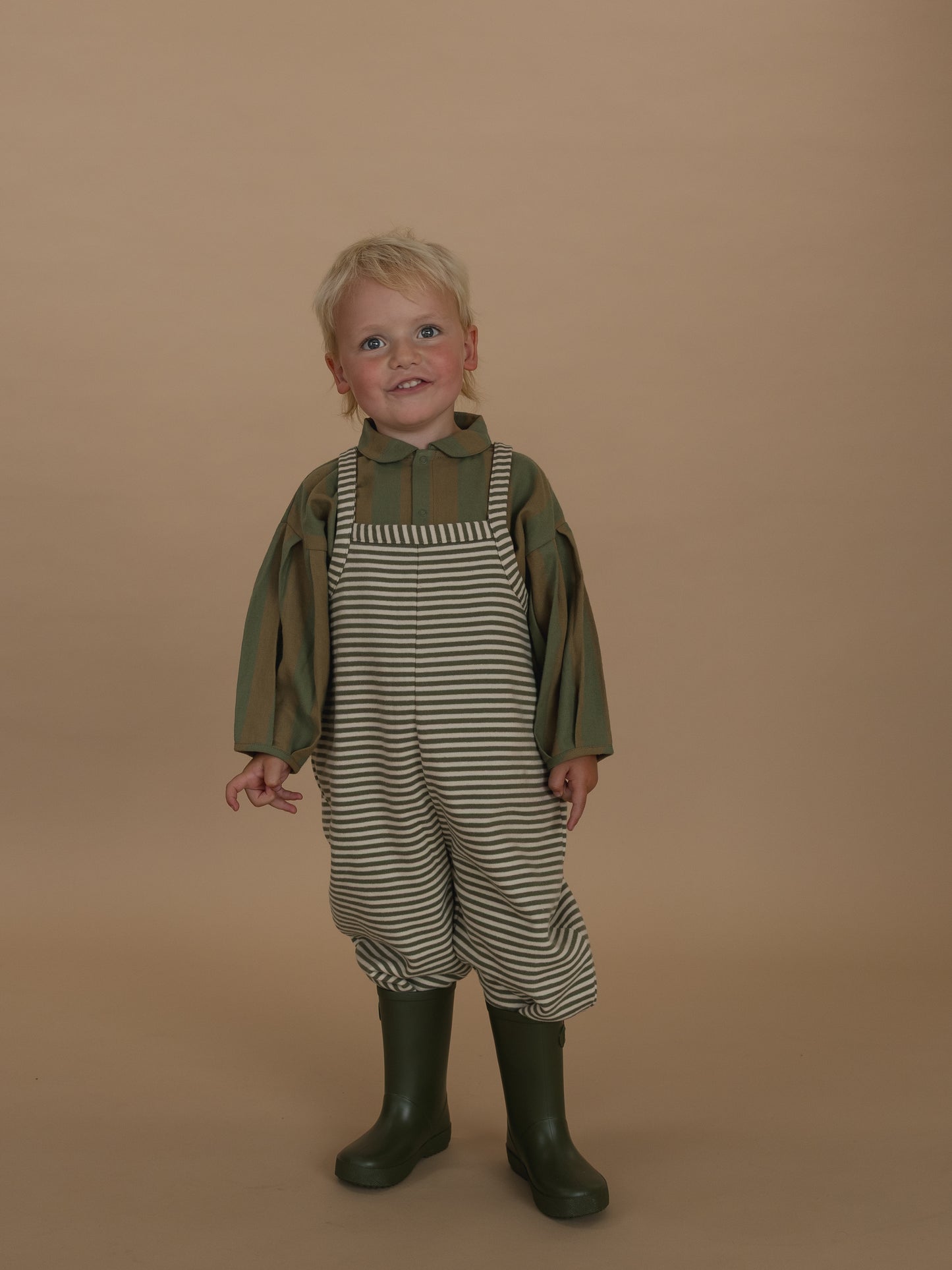Fern Stripes Dungarees
