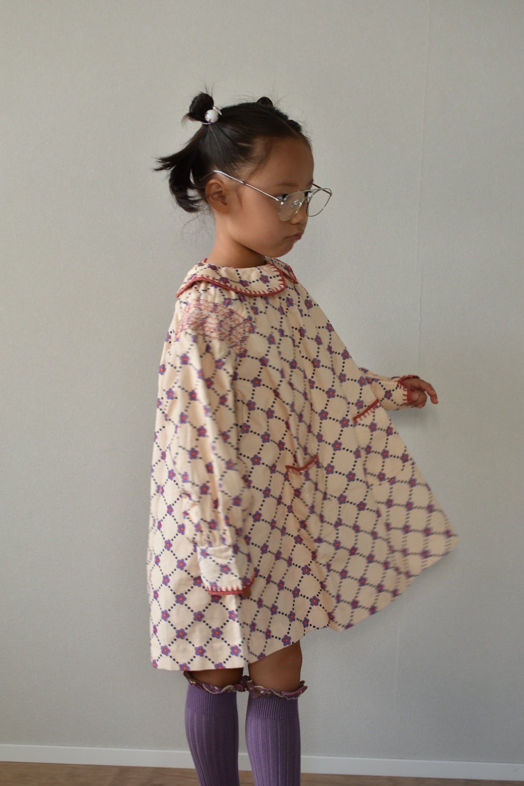 Martha dress Floral check