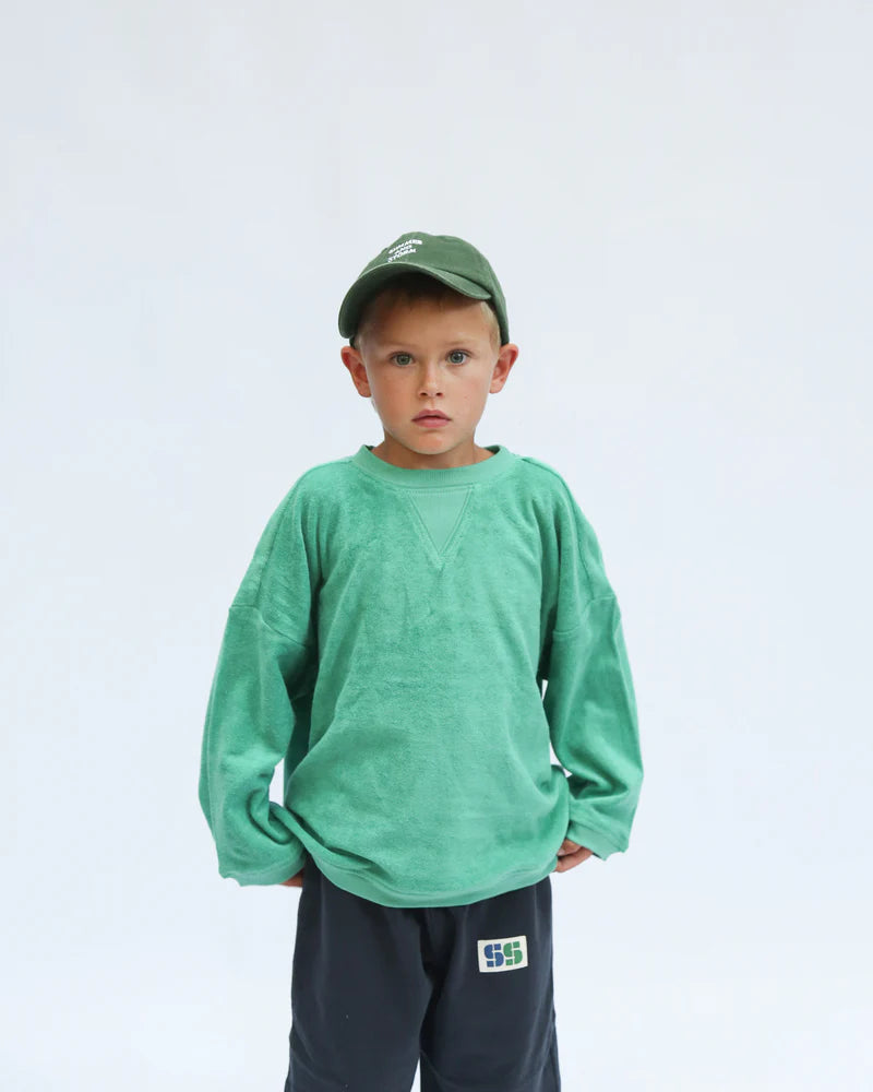RELAXED TERRY PULLOVER_GREEN