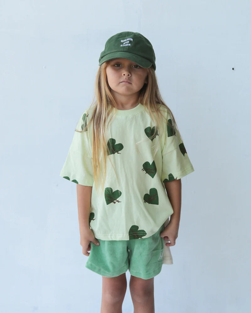 TERRY PANEL SHORT - GREEN