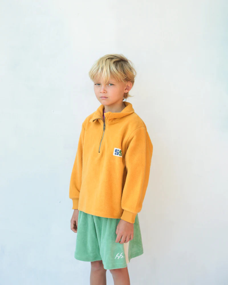 TERRY PANEL SHORT - GREEN