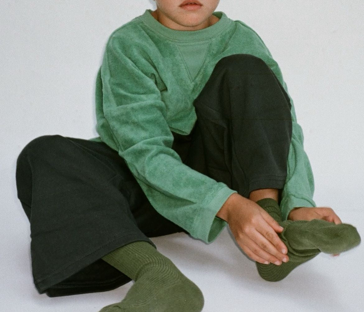 RELAXED TERRY PULLOVER_GREEN