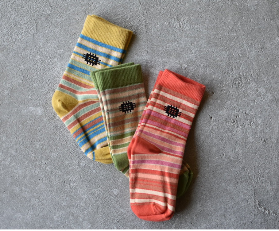 SOLVA SHORT SOCKS_MEADOW STRIPE