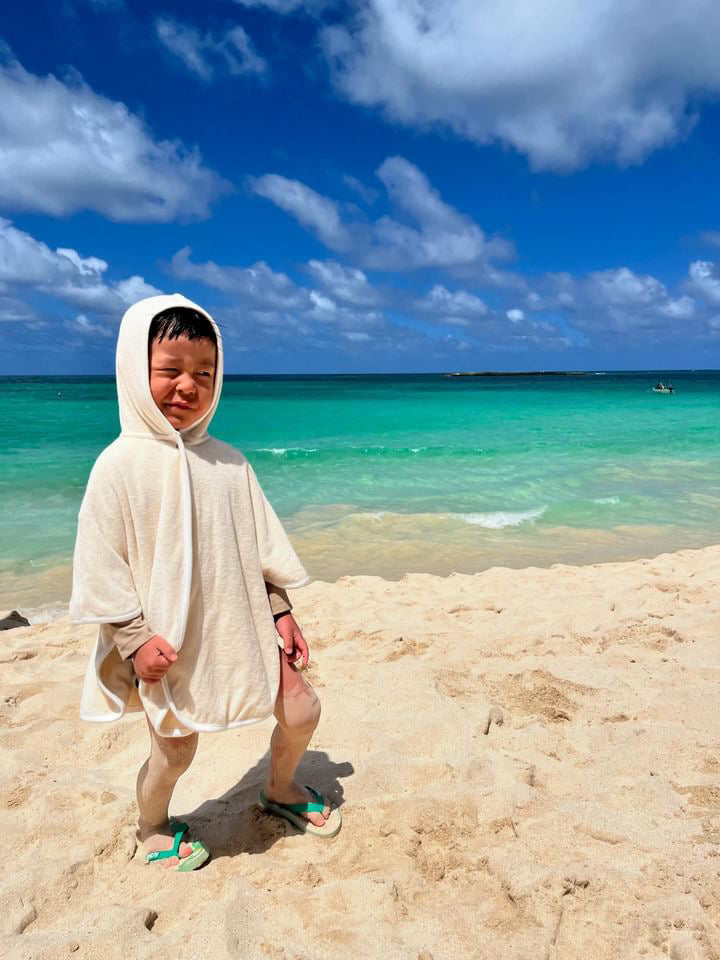 Towel Poncho_Ecru