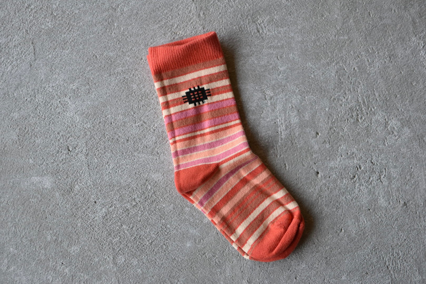 SOLVA SHORT SOCKS_ROSE GARDEN STRIPE