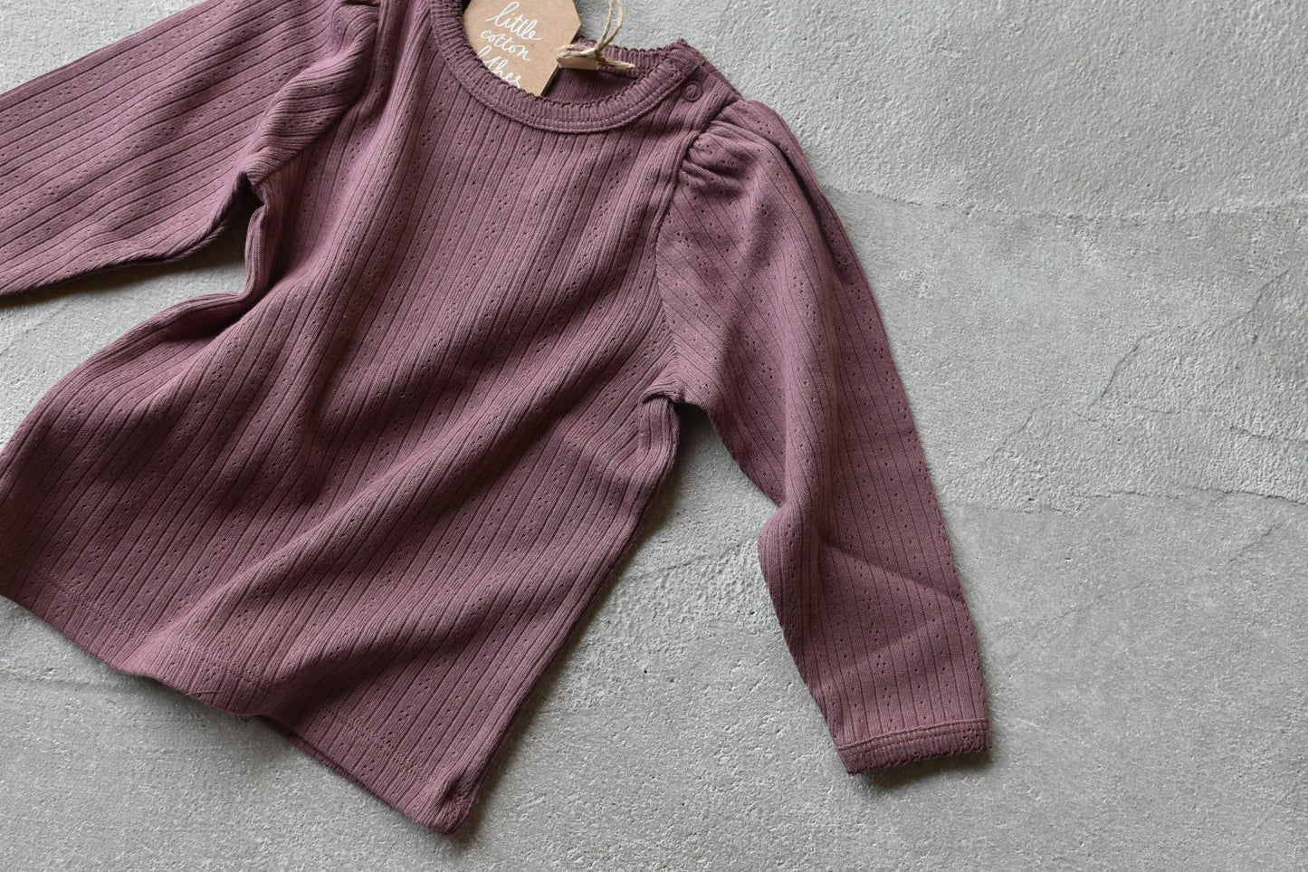 Organic Pointelle T-shirt Grape