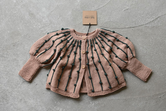 Marion Cardigan_Rose Quartz/Pine