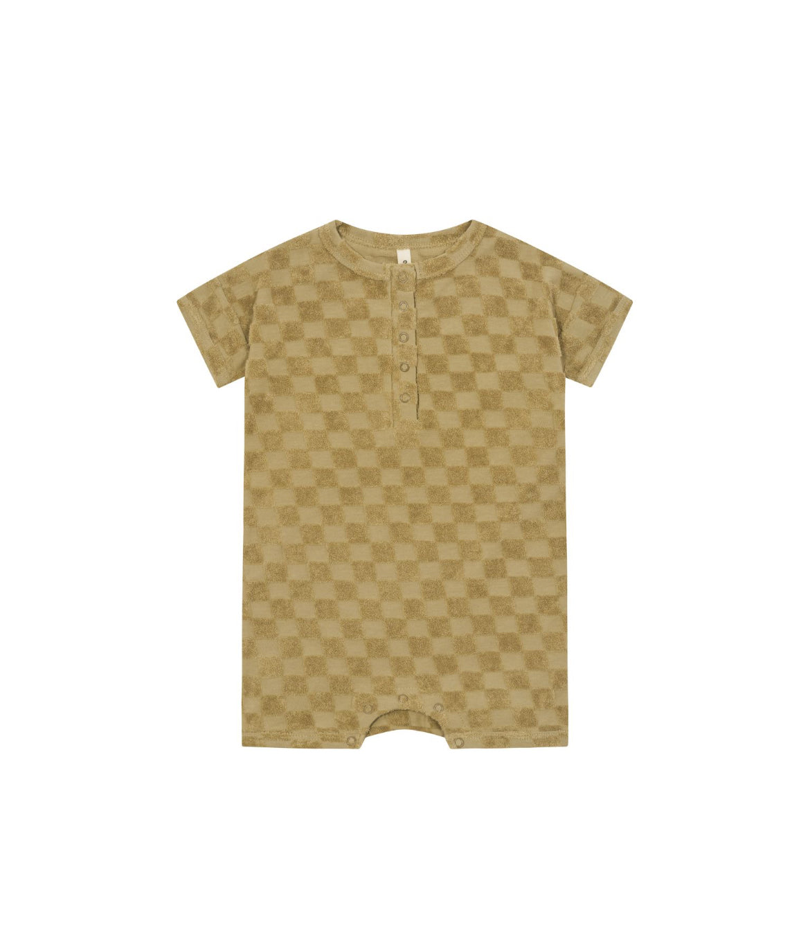 Dusky Checkerboard Terry Beach Romper