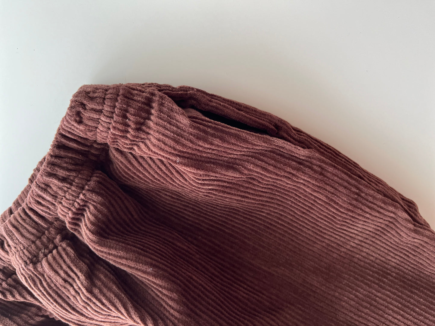 PANTALON VELOURS BAS VOLANT_CACAO ( Last.1 )