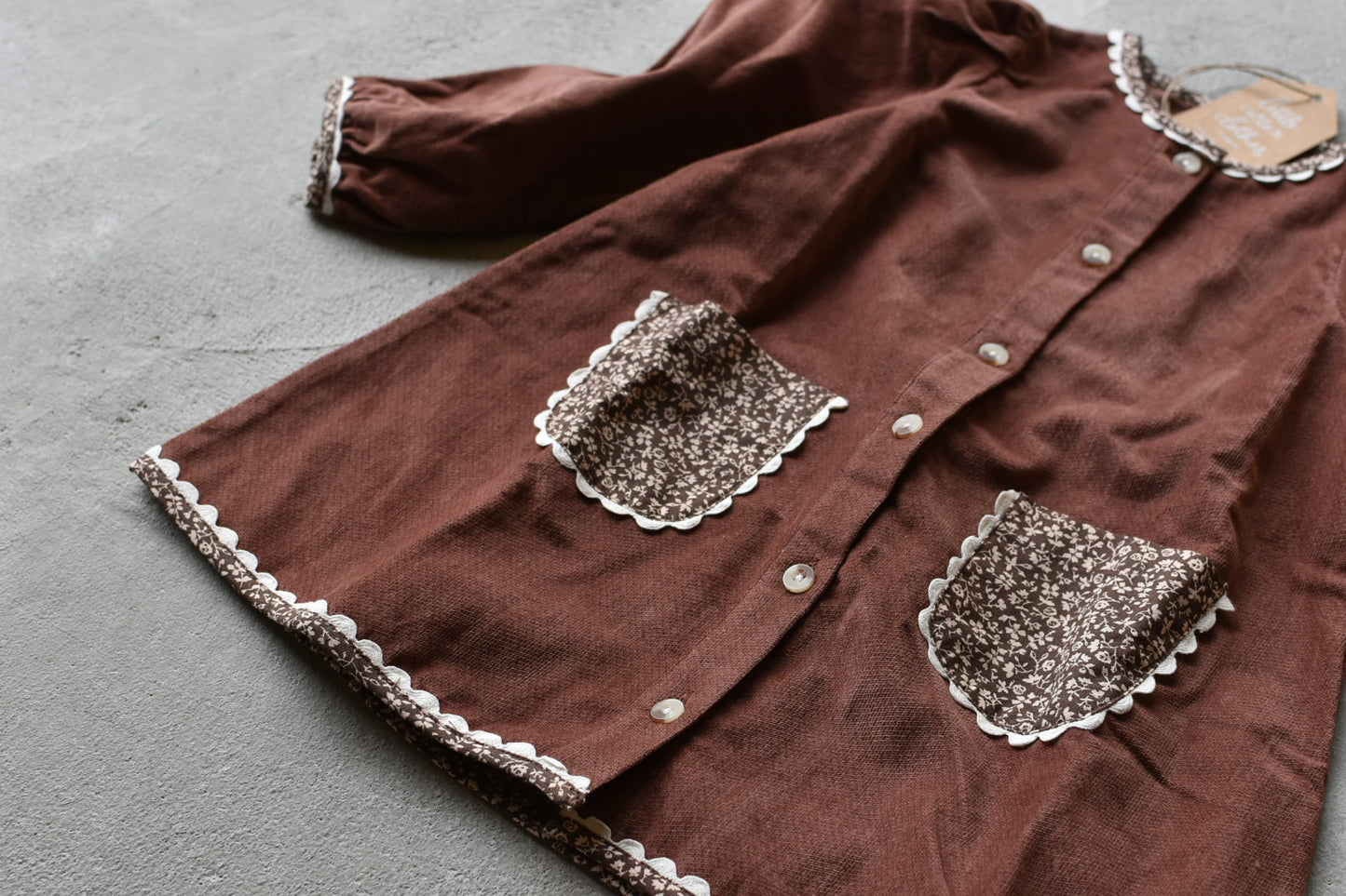 Jules Dress Velvet in Nutmeg