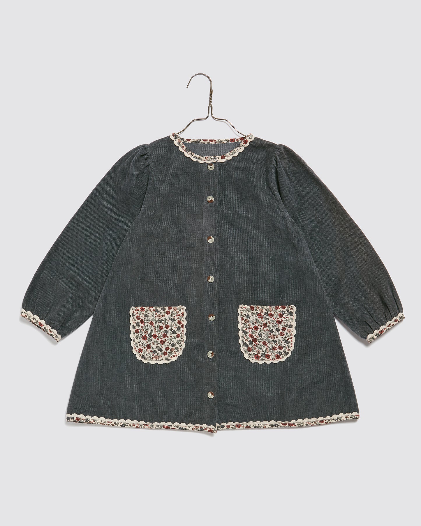Jules Dress Velvet in Juniper