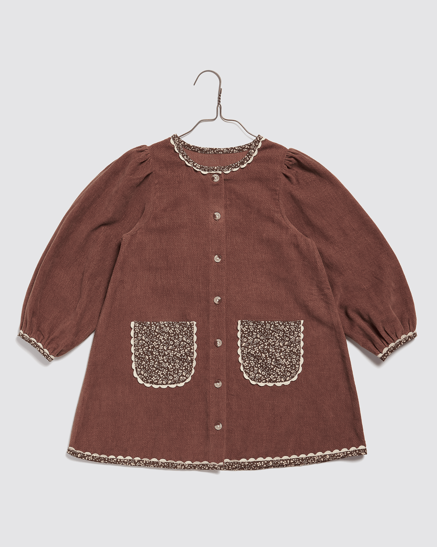 Jules Dress Velvet in Nutmeg