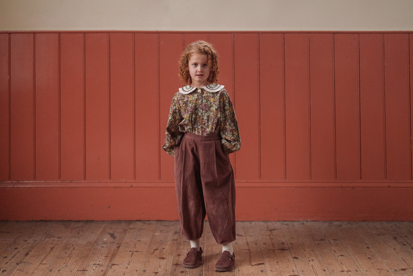 Jessica Trousers Velvet in Nutmeg