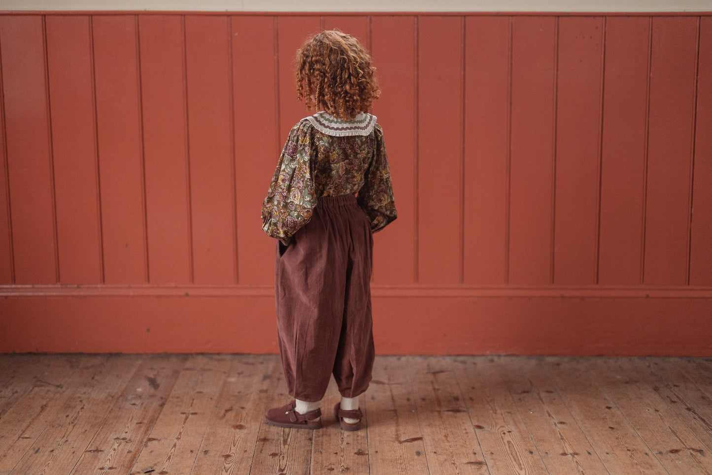 Jessica Trousers Velvet in Nutmeg