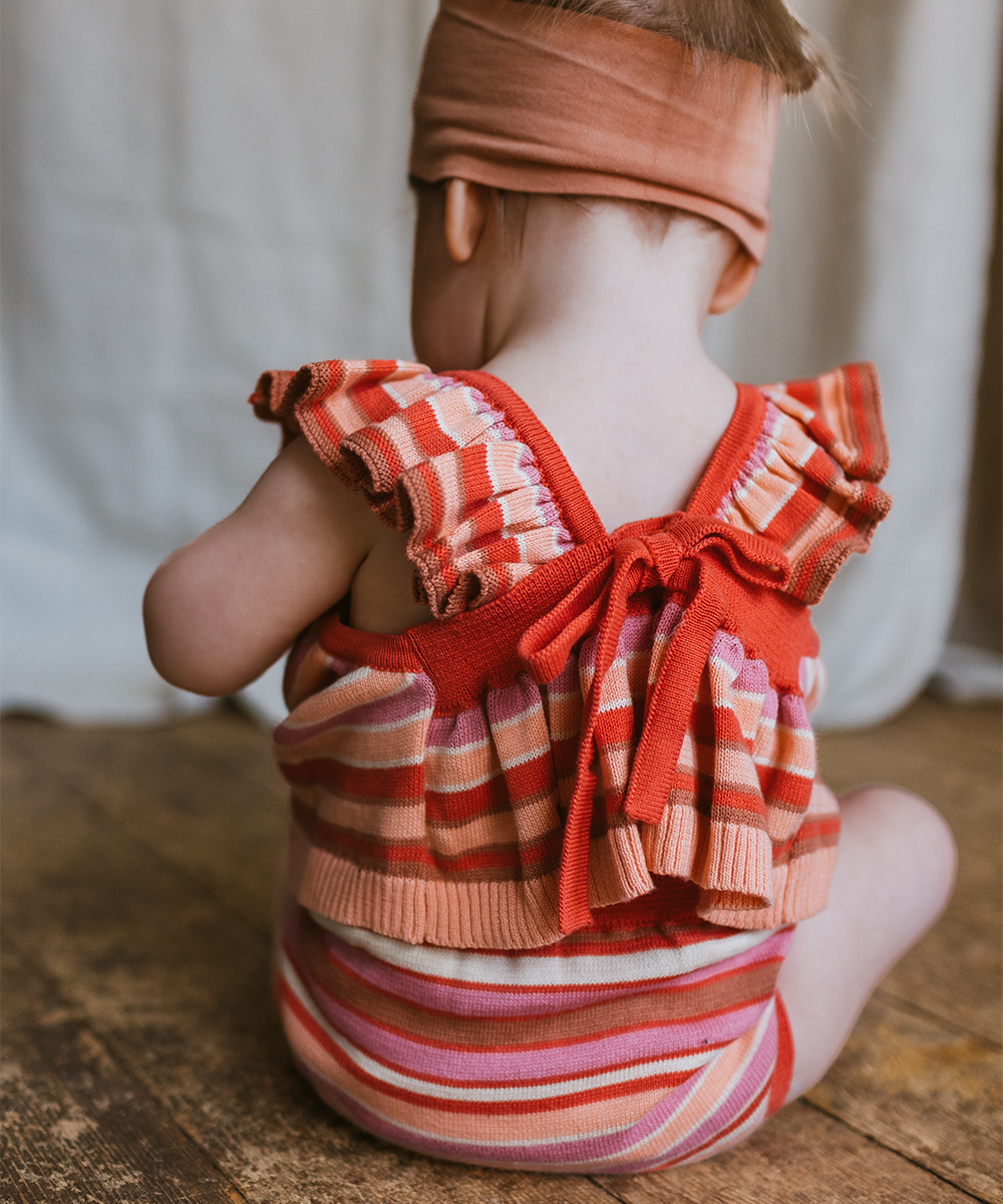 NERYS VEST_ROSE GARDEN STRIPE(Last.1)