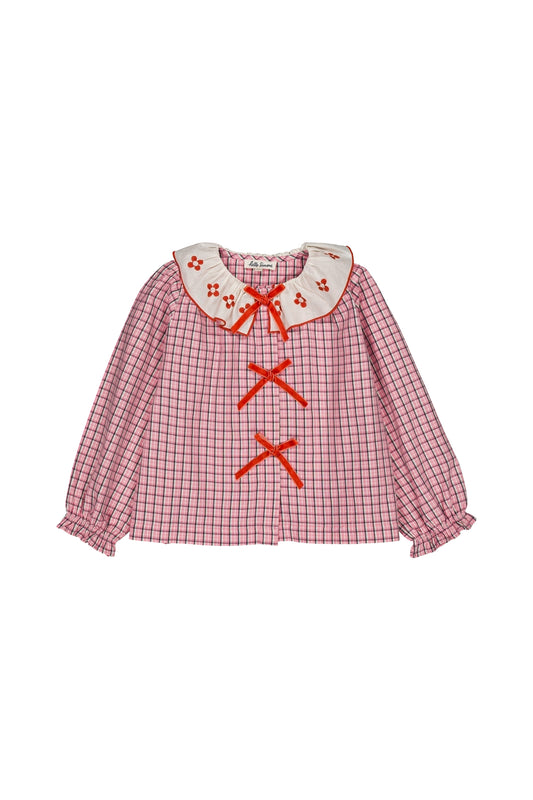 Myrtille blouse Pink check