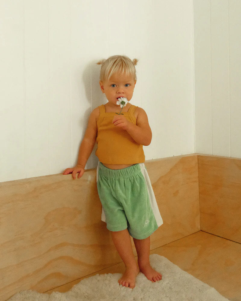 TERRY PANEL SHORT - GREEN