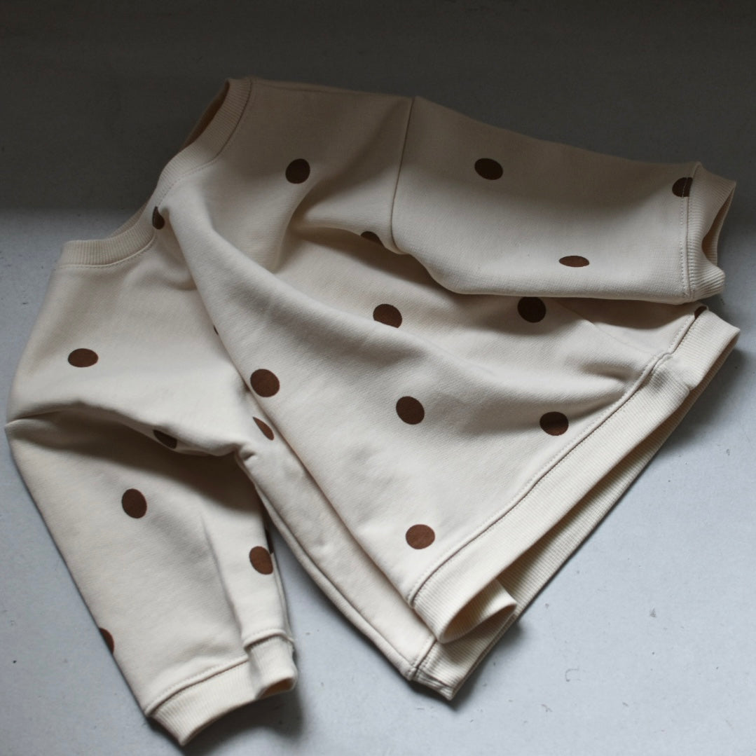 Undyed Cotton Dots Sweatshirt