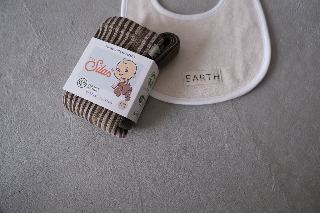 SILLY Silas｜ Footed_Seaweed Brown × Peanut Striped