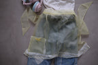 VTG apron_Yellow lace