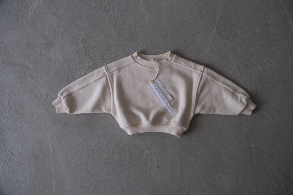 EARTH｜Organic French terry top_Cream