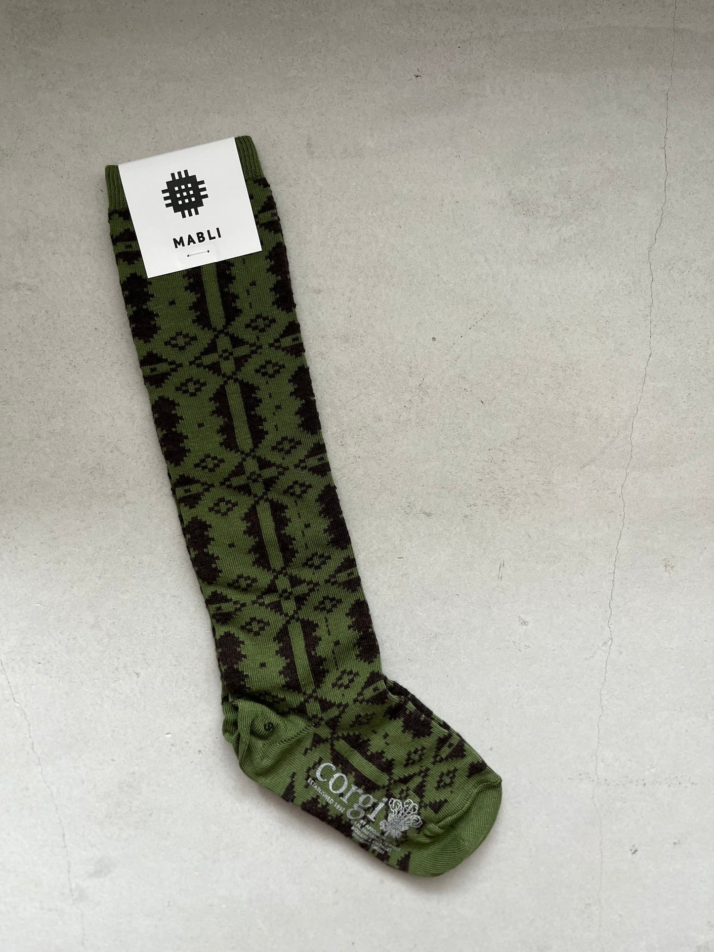 ERYRI LONG SOCKS_MONSTERA / UMBER