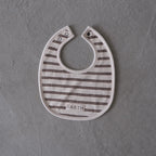 EARTH｜Organic bib_Brown Stripe