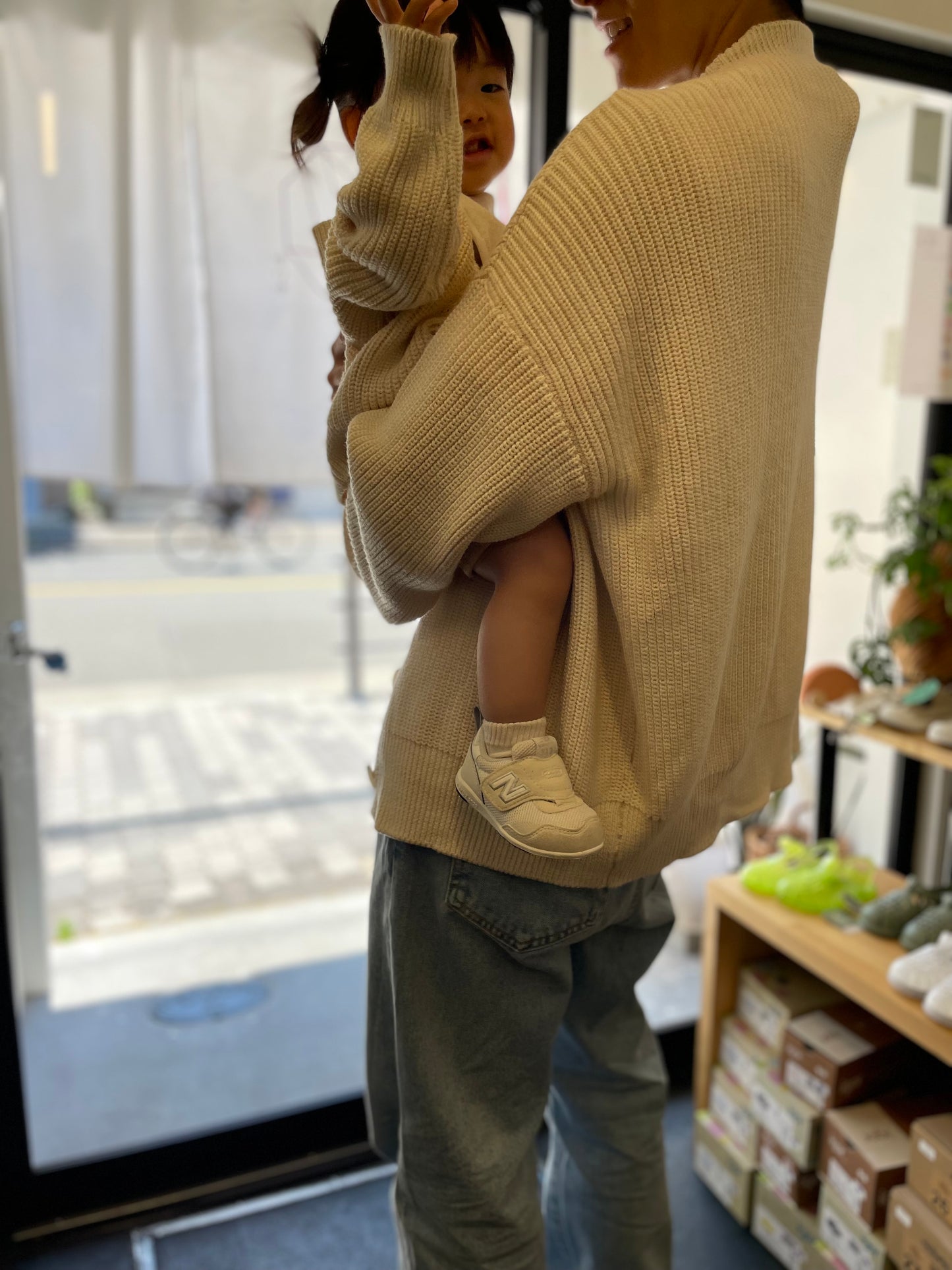 Knit cardigan_Adult_Ecru