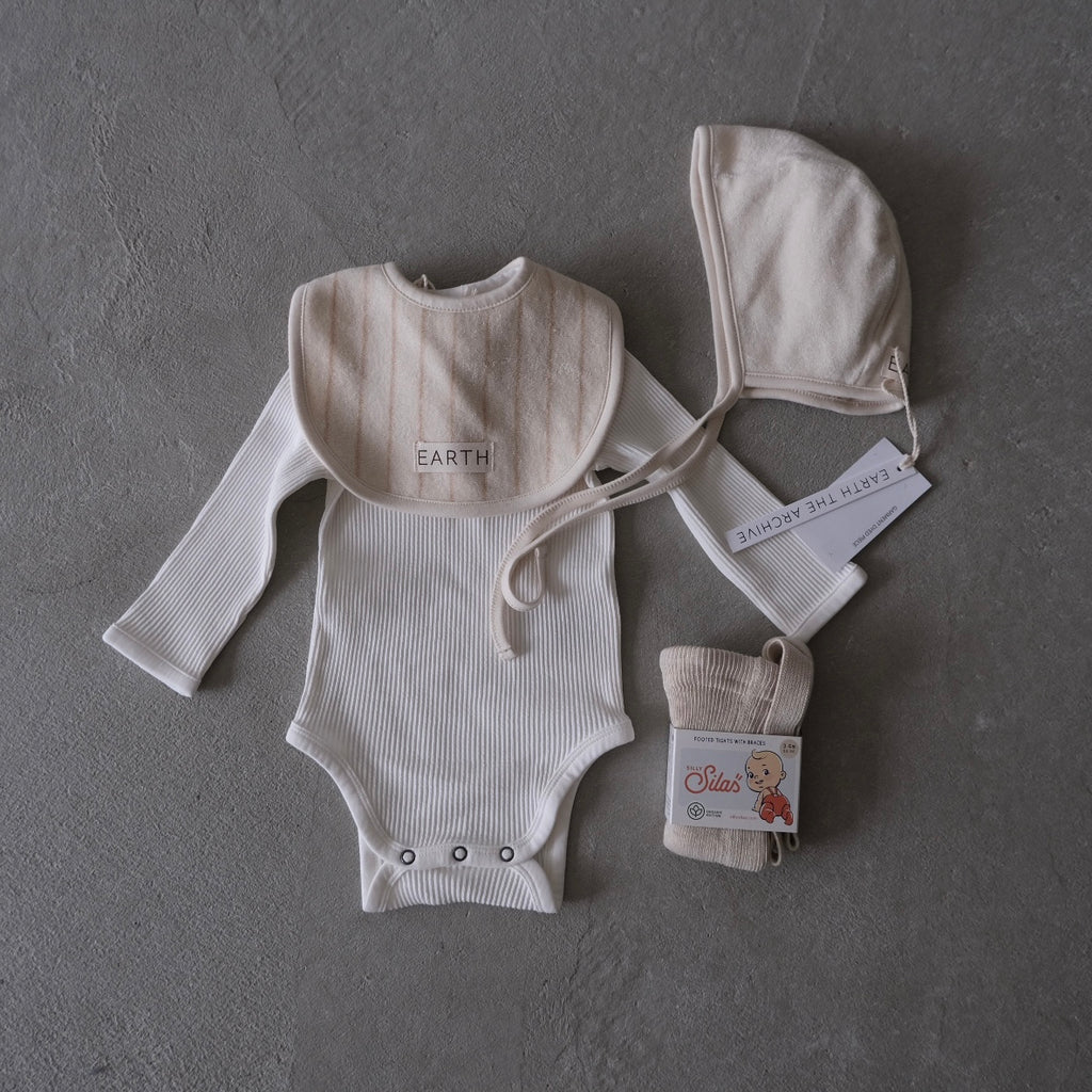 EARTH｜ Longsleeve baby suit_White