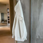 Volume hoodie_Ecru cream