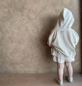 Volume hoodie_Ecru cream