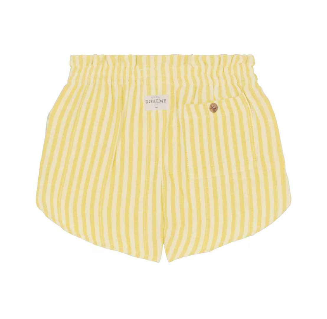 SHORTS GEORGETTE_YELLOW STRIPES(Last.1)