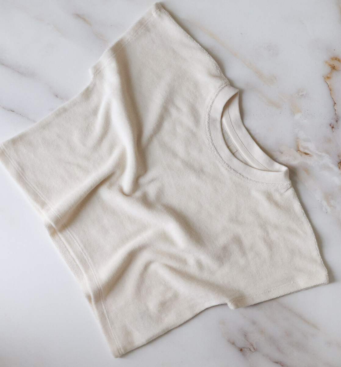 Cropped sweat_Ecru Cream