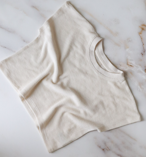 Cropped sweat_Ecru Cream