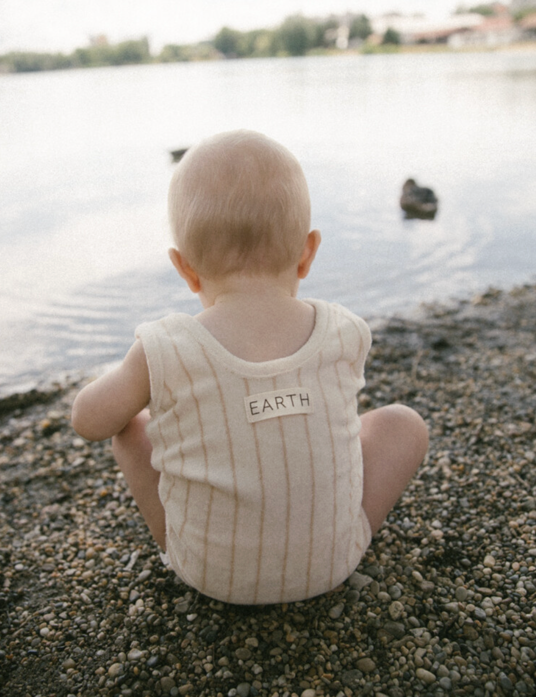 Towel Suit_Beige stripe