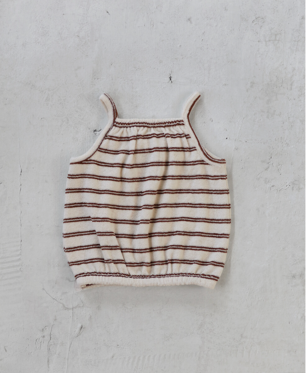 Volume sleeveless _Brown stripe