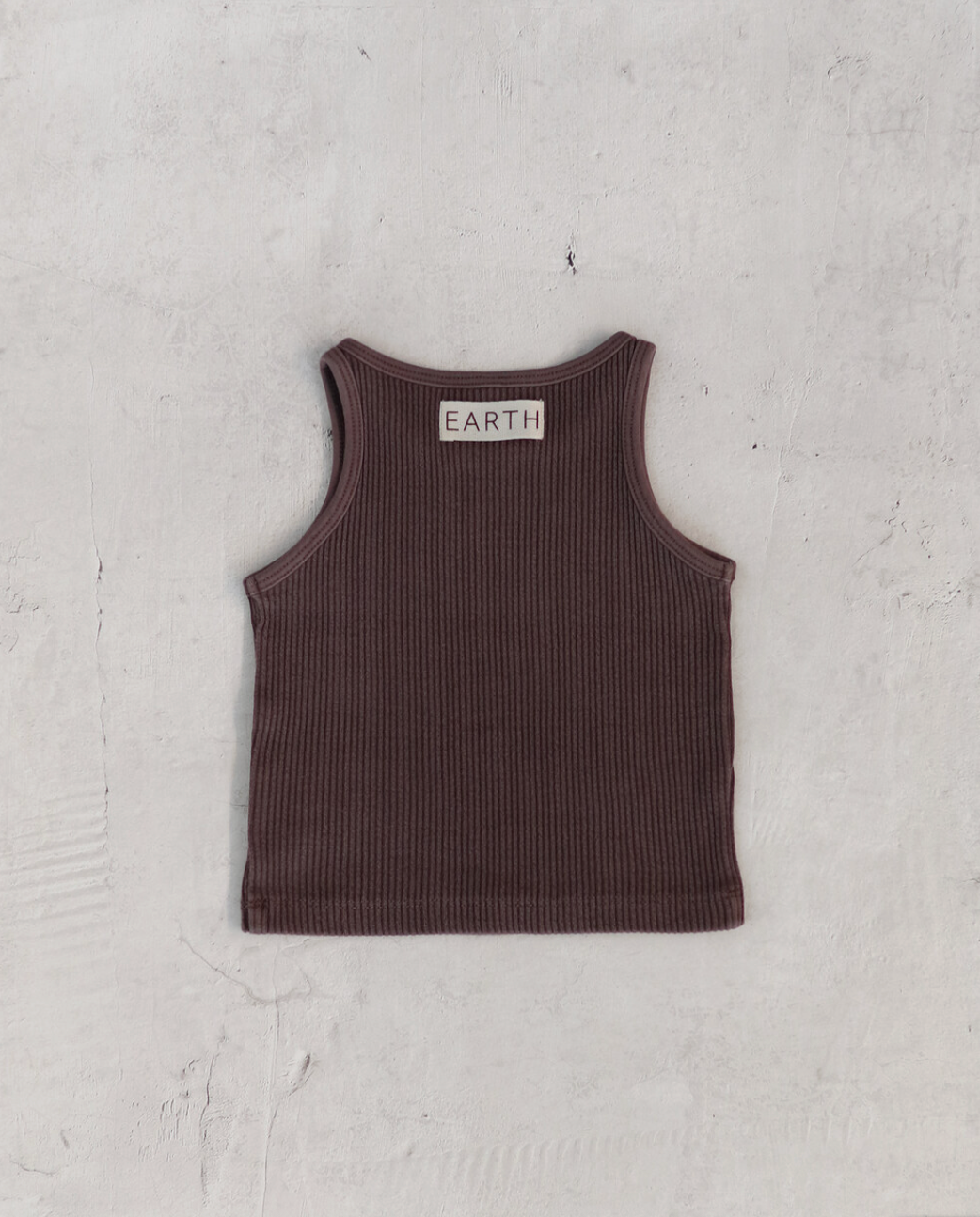 Ribbed sleeveless_Brown