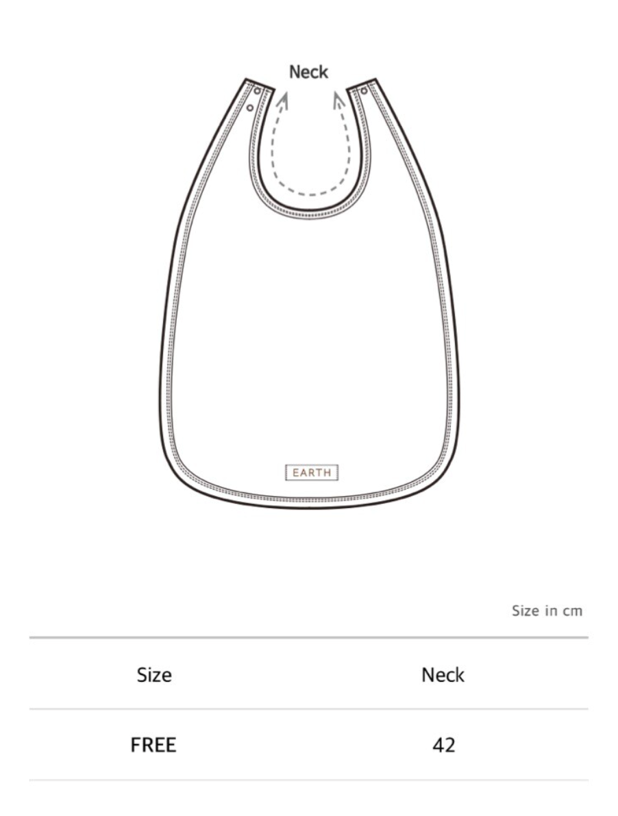 [受注生産] Organic wash bib