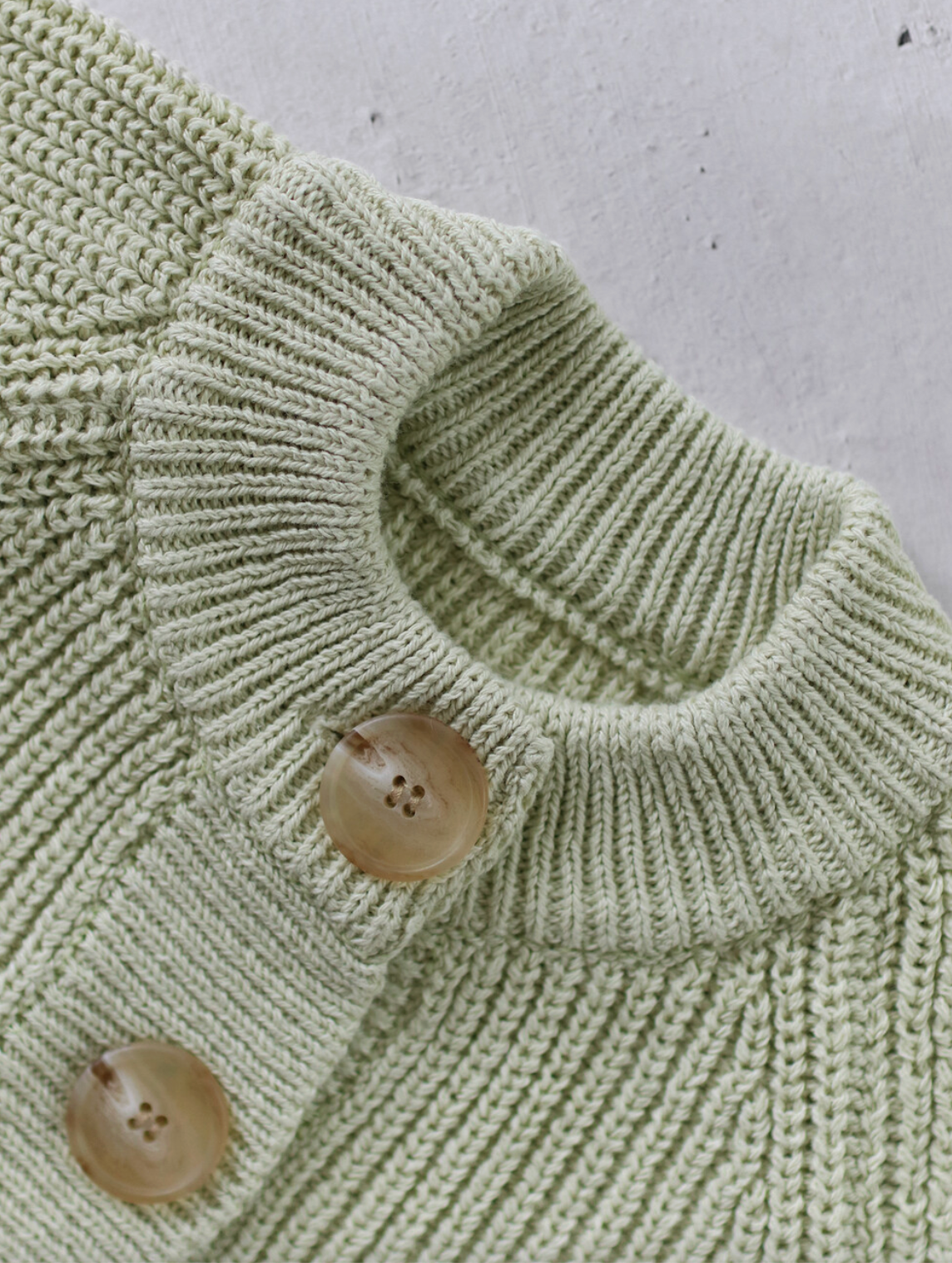 Knit cardigan_Light olive