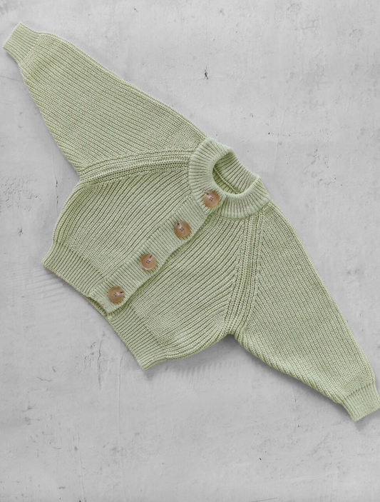 Knit cardigan_Light olive