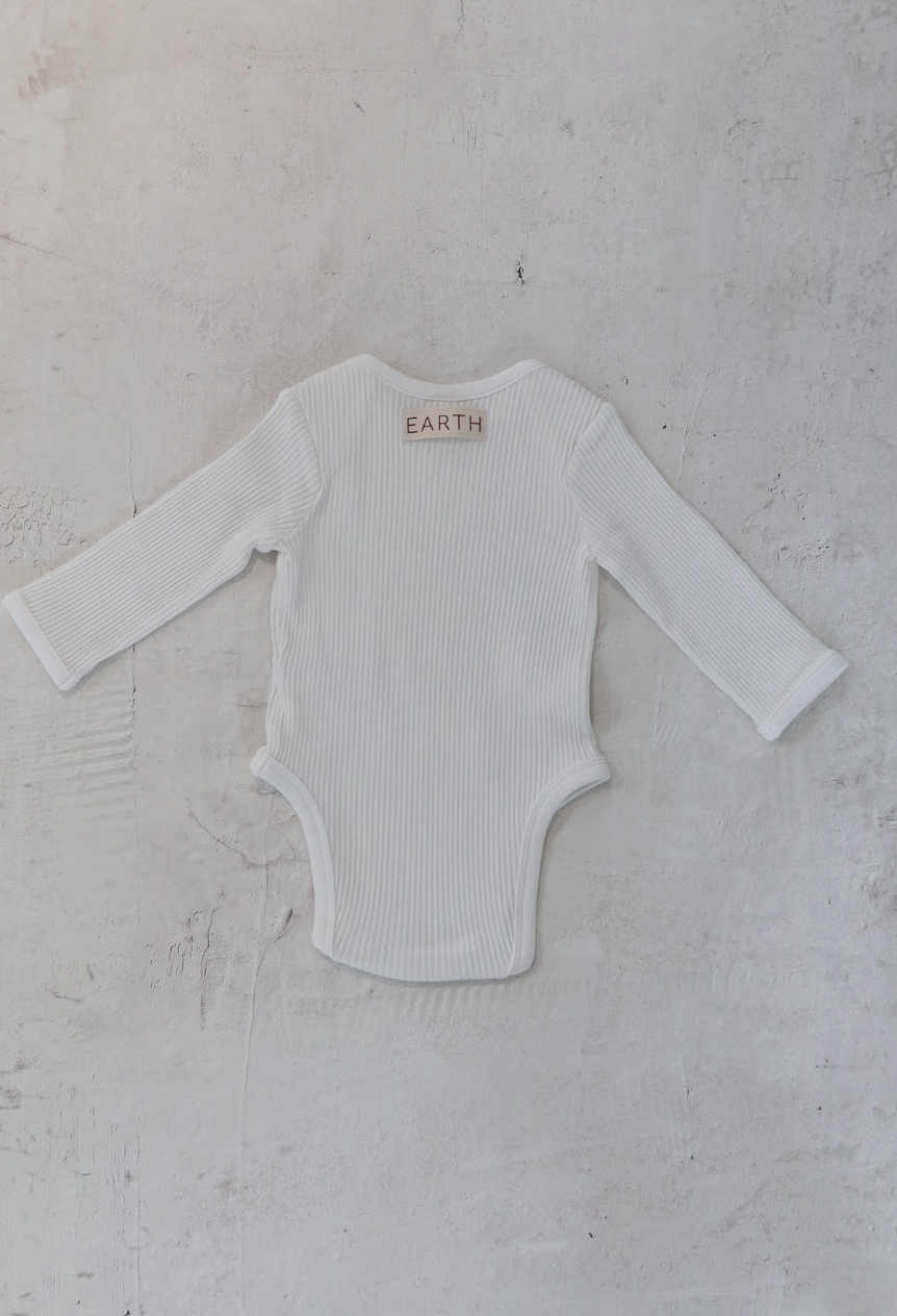 Longsleeve baby suit_White ロンパース