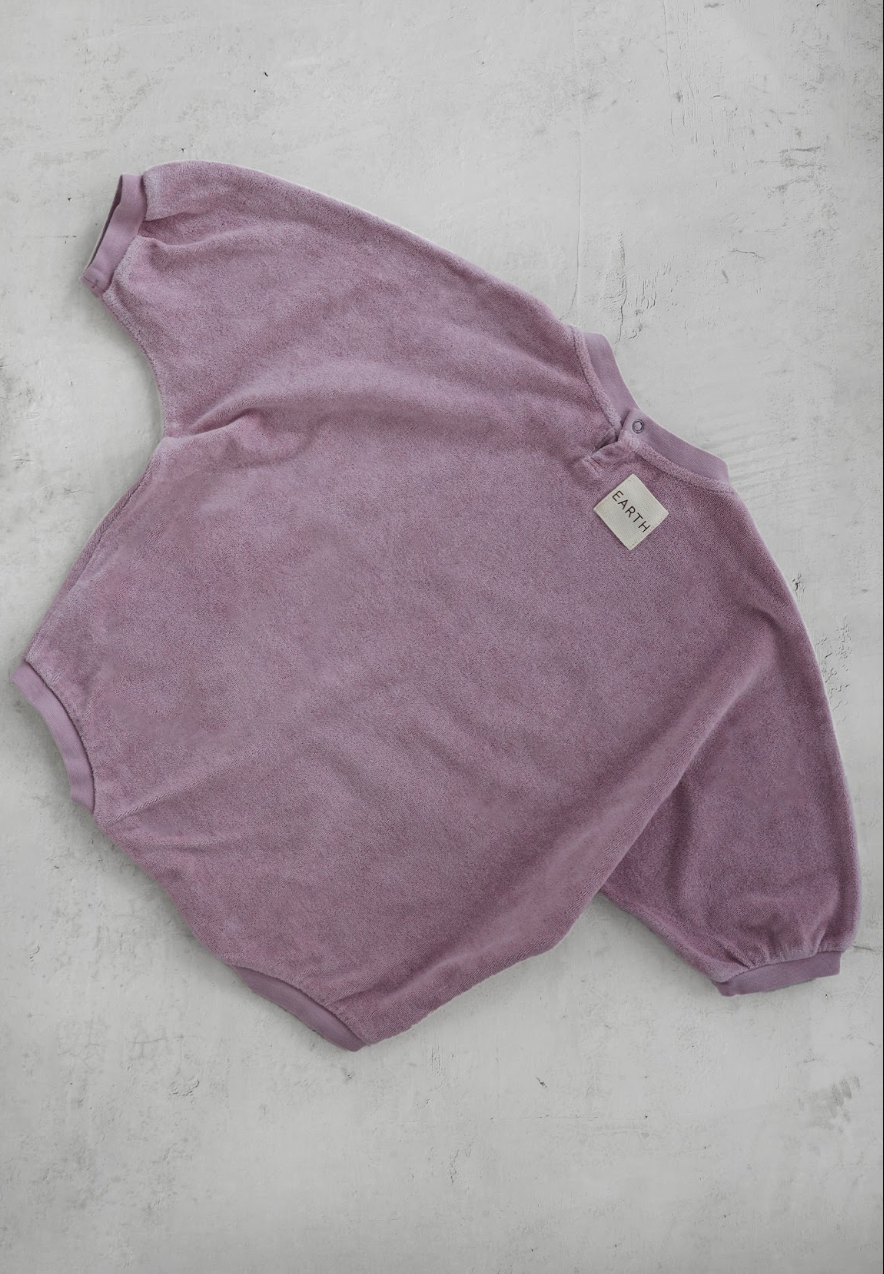 Sweatsuit_Cotton lavender モモンガ　ロンパース　ベビー
